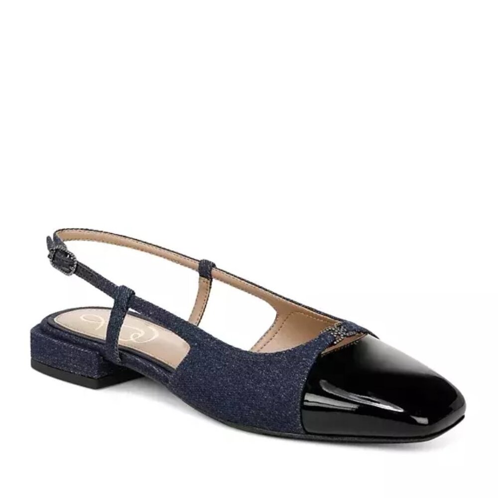 Sam Edelman Women's Kara Slingback Cap Toe Flat Shoes
